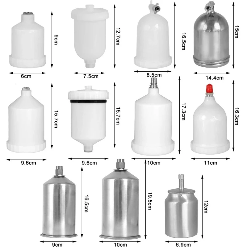 sMaster 1PC Spray Paint Pot Airbrush Tank Spray Gun Cup  Plastic/Aluminum Sprayer Cup Spray Gun Replacement Pot