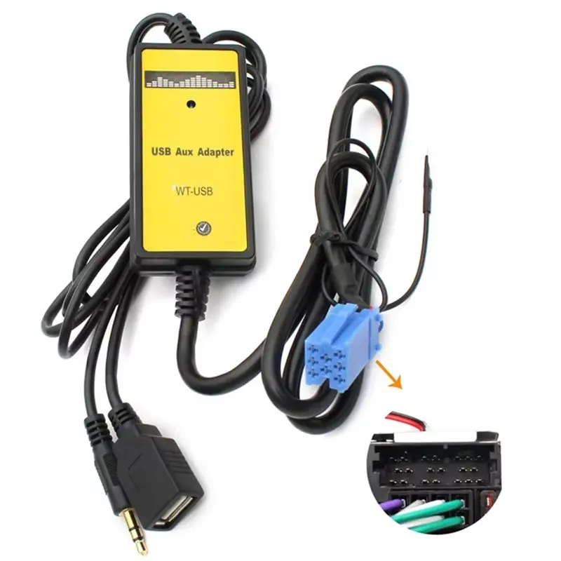 Car CD Change To MP3 AUX USB Input Adapter (8Pin) For Volkswagen For Golf For Passat For Skoda Spuerb Octavia Seat Leon-N25R