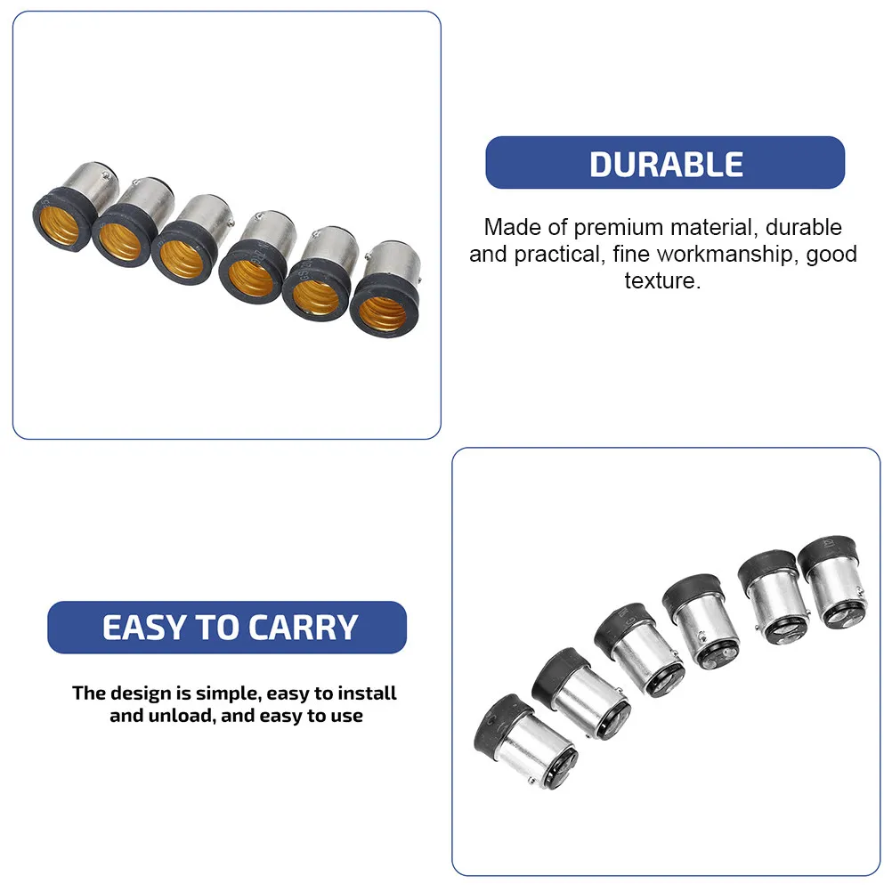

Набор из 8 адаптеров для ламп B15 на E14, преобразователь цоколя из байонетного на потолочный, из высококачественных материалов, для настольных и потолочных светильников, LED-адаптер