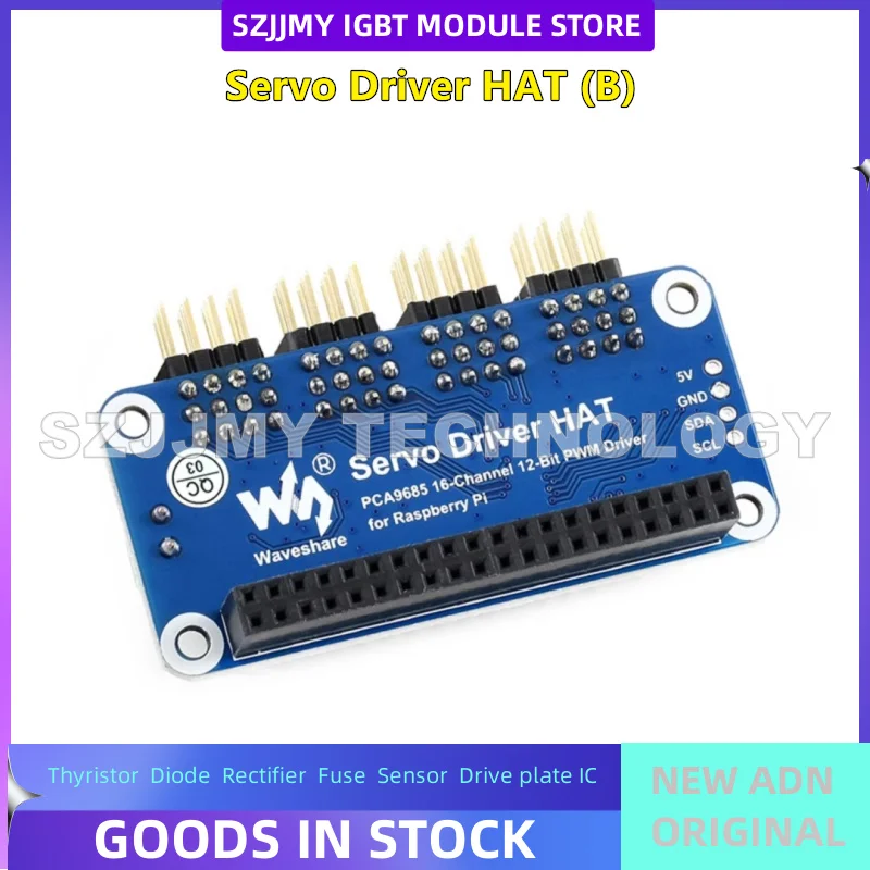 Raspberry Pi servo driver board expansion board module supports 16 channel servo I2C interface bent pin