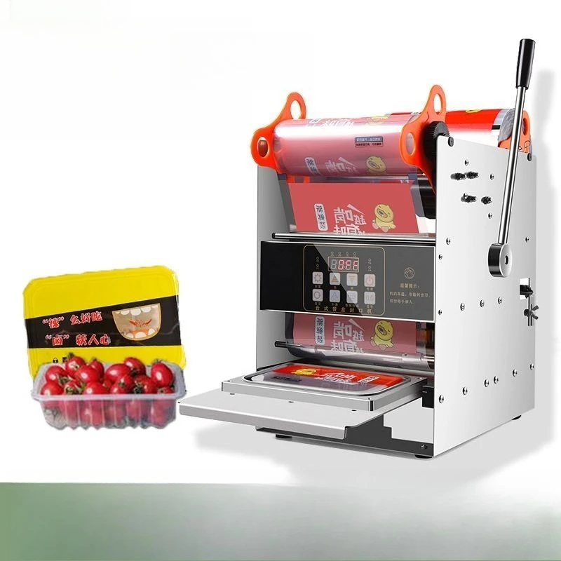 Fully automatic commercial fresh-locking box, small sealing machine, takeaway box sealing machine, peanut bud baler, braised