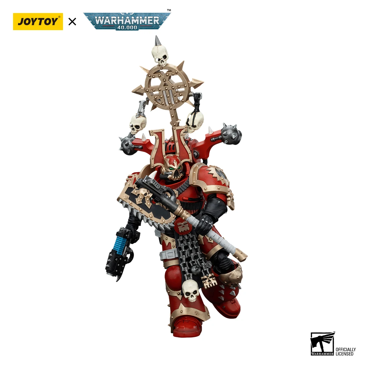 JOYTOY Warhammer 40K 1/18 figurka World Eaters Khorne Berzerker z Berzerker lcon figurki Anime zabawki Model
