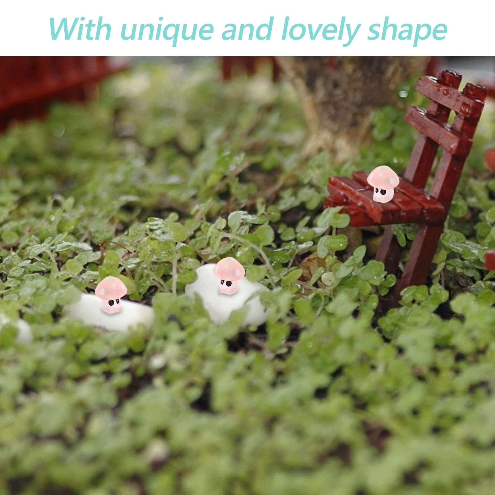 35 قطعة ليلة توهج الفطر الراتنج ديكور مصغرة حديقة زخرفة بونساي الحرفية مايكرو المشهد الديكور داخلي في الهواء الطلق