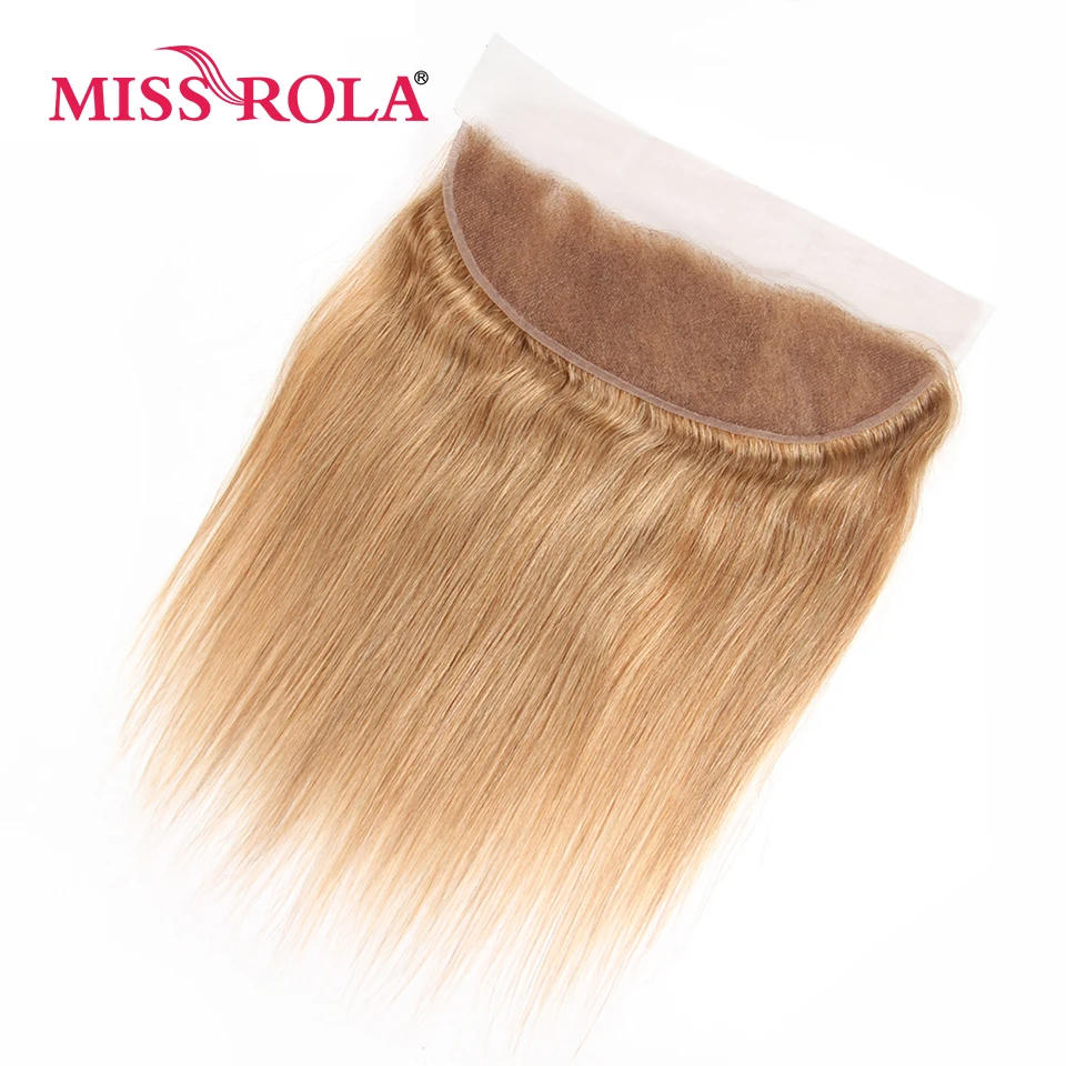 Miss Rola 13x4 Lace Frontal Closure Brazilian Remy Human Hair Ear To Ear Straight Hair Frontal Ombre Color With Baby Hair
