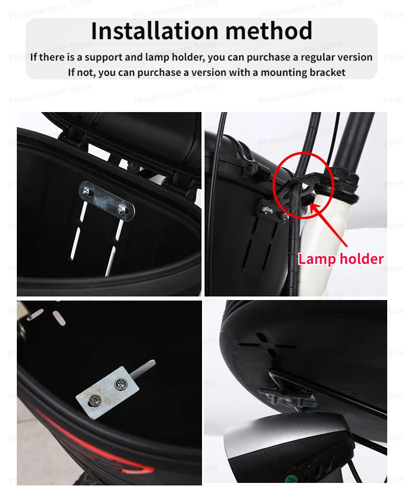 Bicycle with Lock Helmet Basket Universal Waterproof Electric Scooter Front Storage Basket Bicycle Vegetable Basket