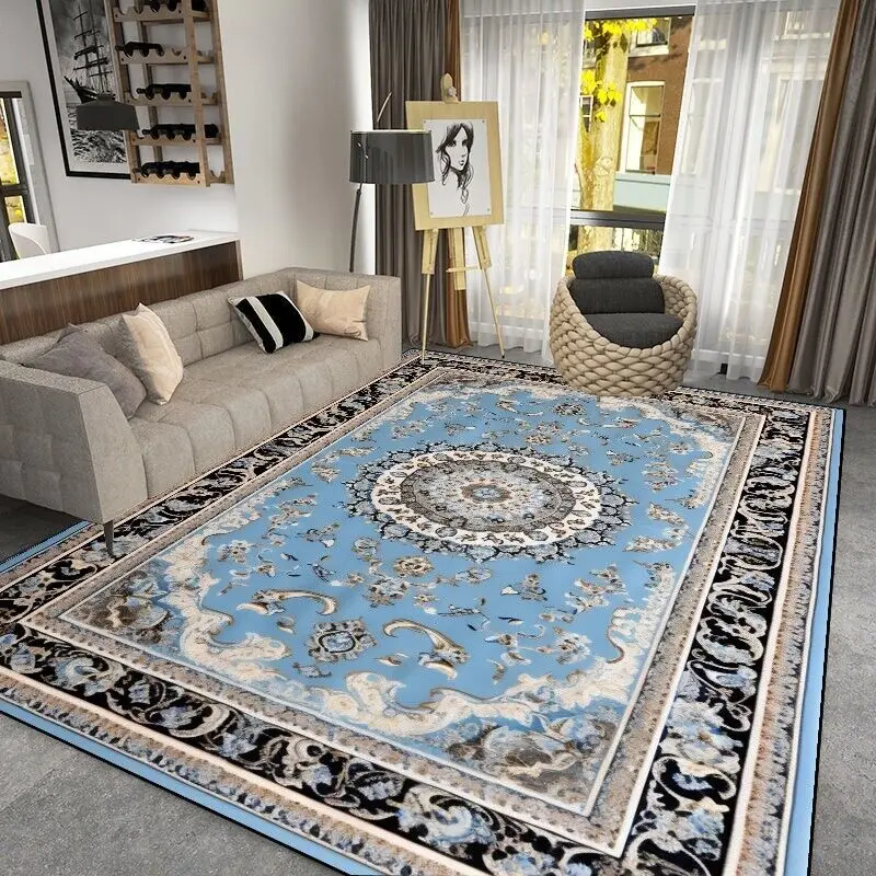 Bohemian Distressed Style Carpet for Living Room Luxury Non-slip Decorative Rug for Bedroom Lounge Soft Washable Mat Bedside image 4
