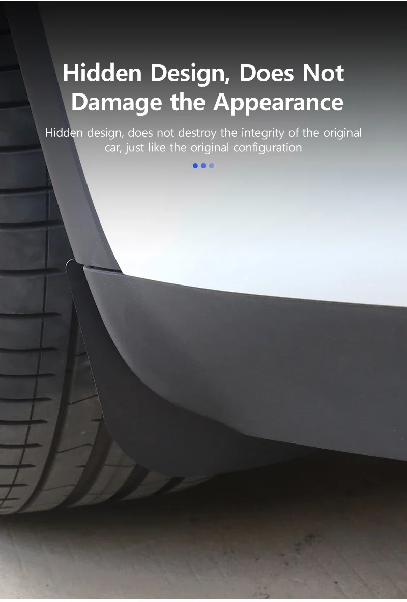 Flexible TPE-Schmutzfänger ohne Bohren für Tesla Model Y Juniper YL Model 3 Highland 2017-2026 Spritzschutz Zubehör – Detail 5