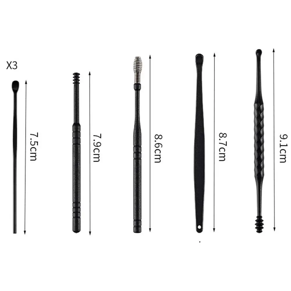 With Storage Case Earpick Massage Reusable Ear Care Tools Ear Wax Removal Tool Ear Canal Cleaner Spoon Dual-end Wax Remover