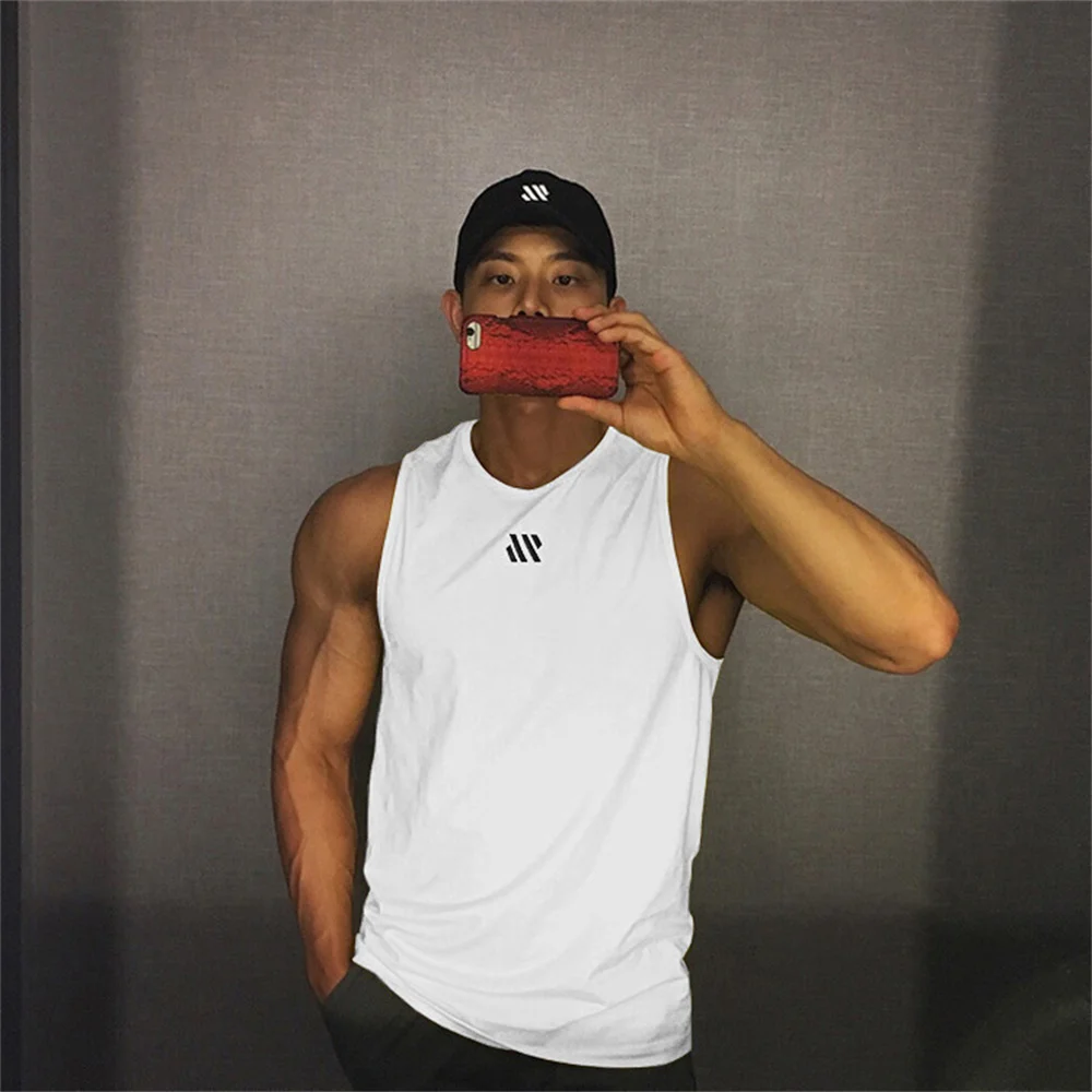 Vest Men\'s Summer Sports Shirt Street Sleeveless High Quality Men\'s T-Shirt Fitness Training Vest Sports Vest Clothing New 2023