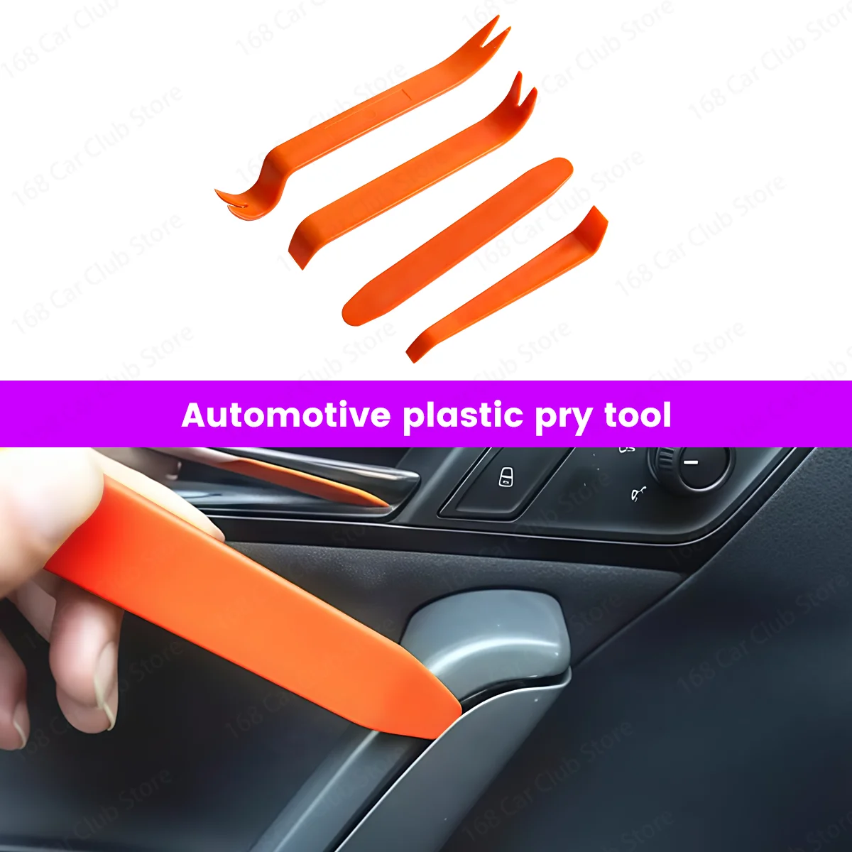 Automotive interior disassembly auxiliary tool 4-PCS Door interior trim panel dashboard console glasses case pry tool