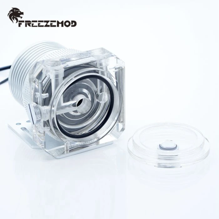 

FREEZEMOD D5 PC water cooler pump metal armor set magnetic suspension transparent PWM RGB AURA water cooling. PU-GTD5