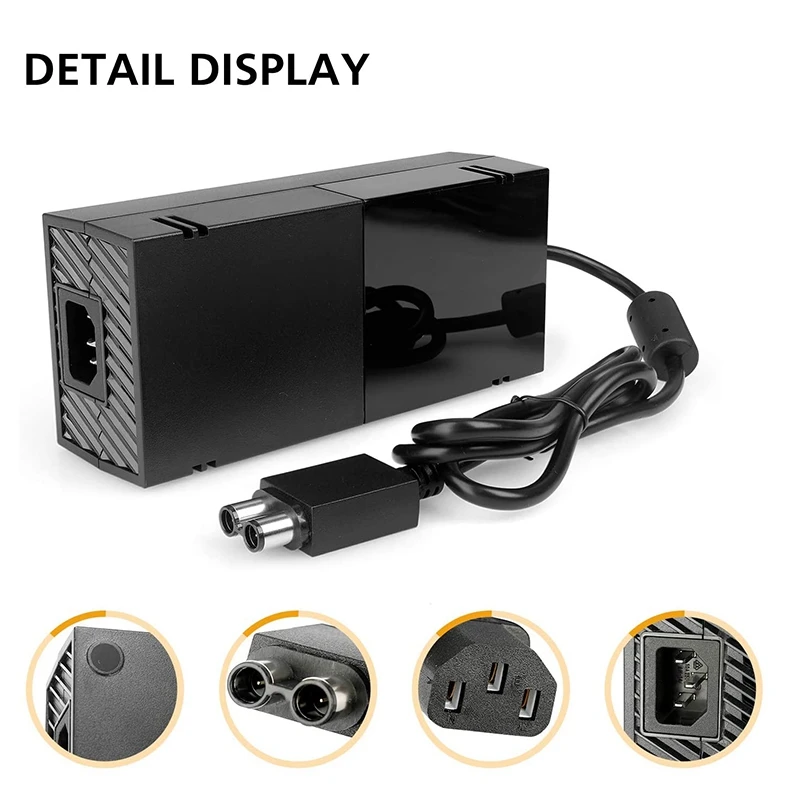 สำหรับ Xbox One พาวเวอร์ซัพพลายอิฐพร้อมสายไฟตัวแปลงไฟ AC อะแดปเตอร์เปลี่ยนปลั๊กเรา