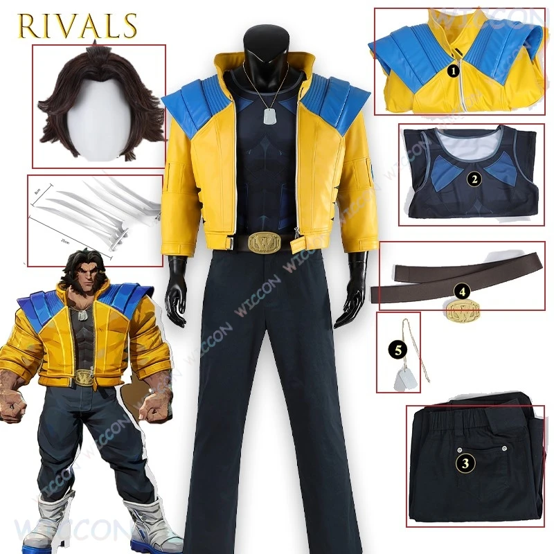 

Uniform/Halloween Party Uniform Yellow Blue Tight Bodysuit Rivals Wolvrine Lgan Official Cosplay Costume Game Character Suit Ada