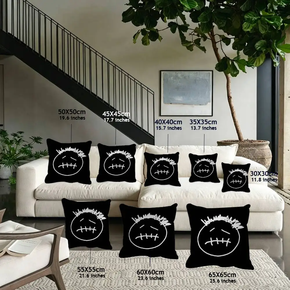 Rapper T-Travis ANIME S-Scott soft Pillow Case for Sofa Living Room Home office Decor Protective Covers funda