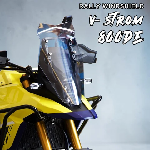 V-Strom 800DE Rally Windshield For Suzuki V Strom 800 DE Motorcycle Windscreens Vstrom 800DE Wind Screen Healight Protection
