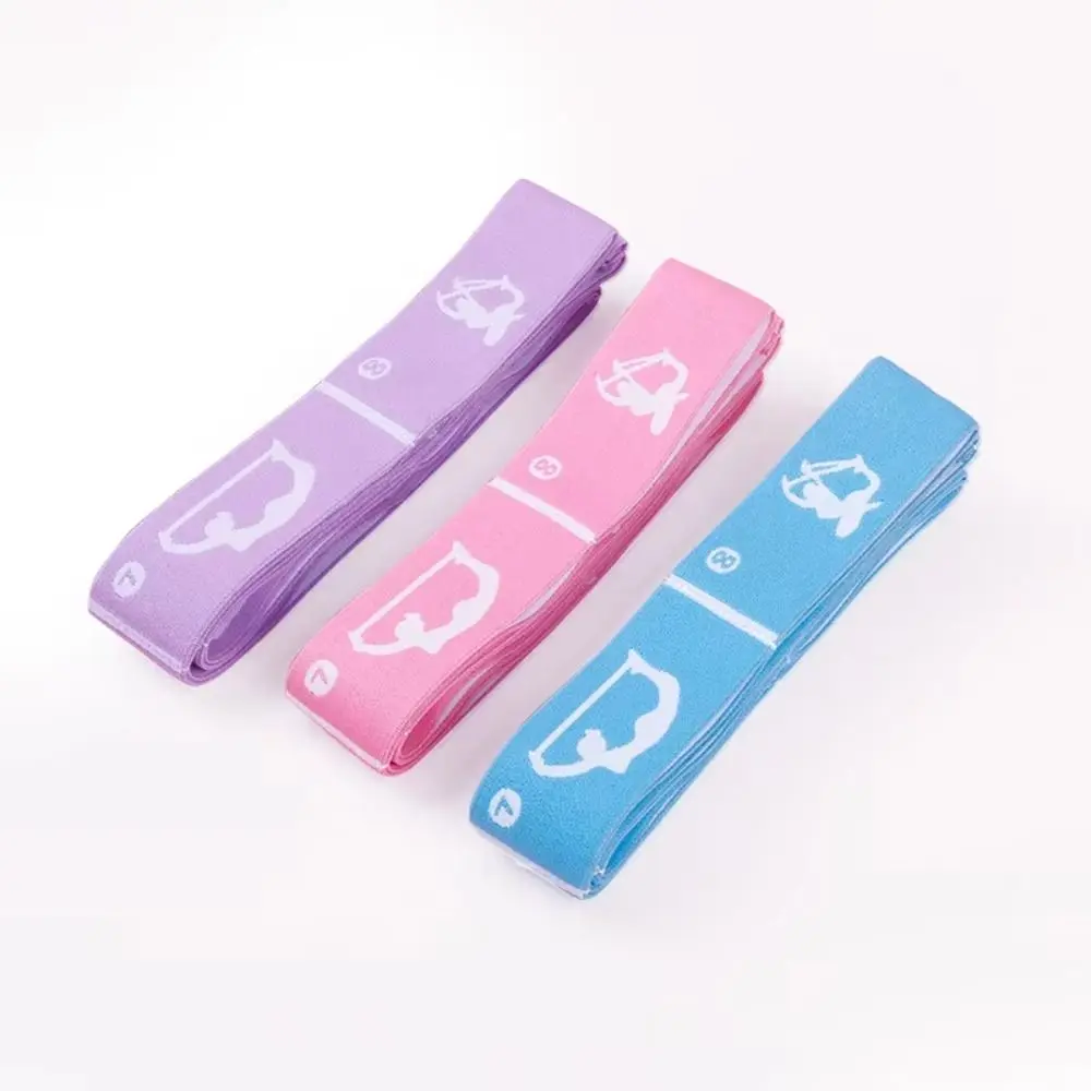 Nylon Yoga Pilates Resistance Band Segmented Markings Stretch Strap Yoga Strap Elastic Band Portable Multi-Functional