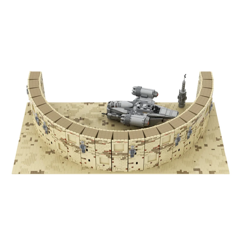 MOC-173968 スタームービー 3-5 ハンガー宇宙戦闘機エプロンビルディングブロック組立モデルタトゥイーン建築レンガおもちゃギフト