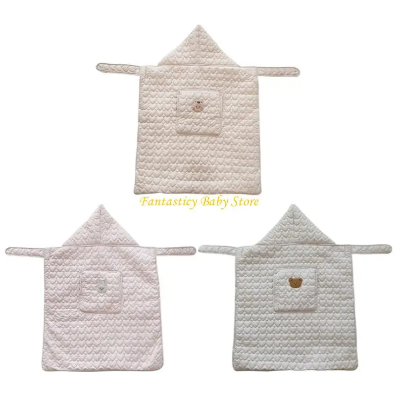 J6BE Lightweight & Portable Baby Poncho Blanket Cotton Baby Poncho Blanket Baby Hooded Wrap Perfect for Indoor & Outdoor Use
