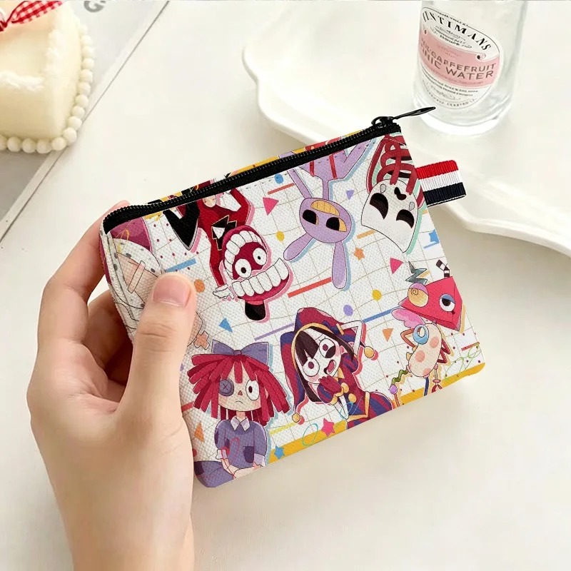 The Amazing Digital Circus Cute Purses Boys Girls Outdoor Portable Wallets Cartoon Anime Pattern Wallet for Women Men Party Gift