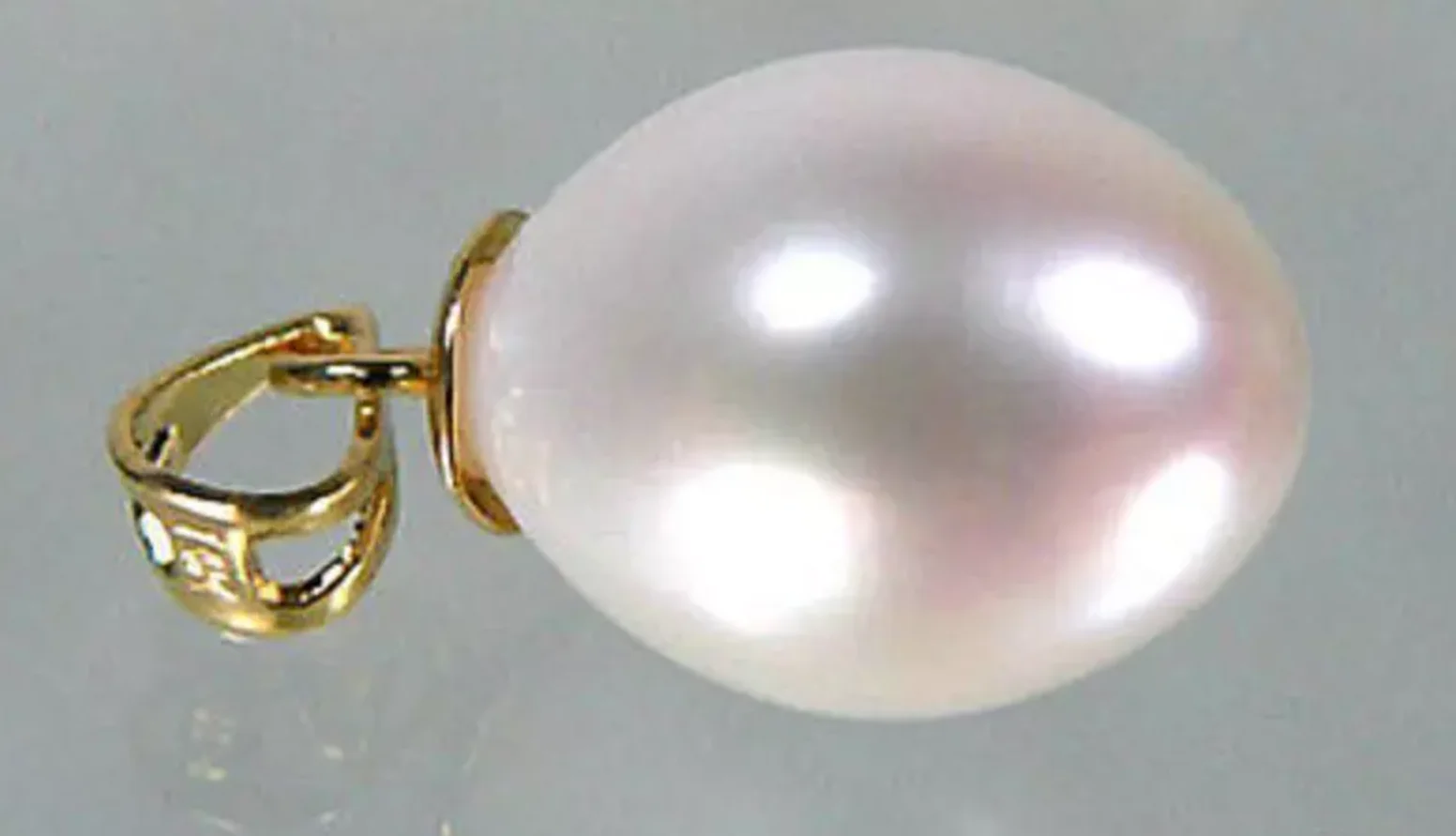 

New Pearl Pendant AAA 8-10mm South Sea Water Drop Pearl Pendant 14K Gold 18inch