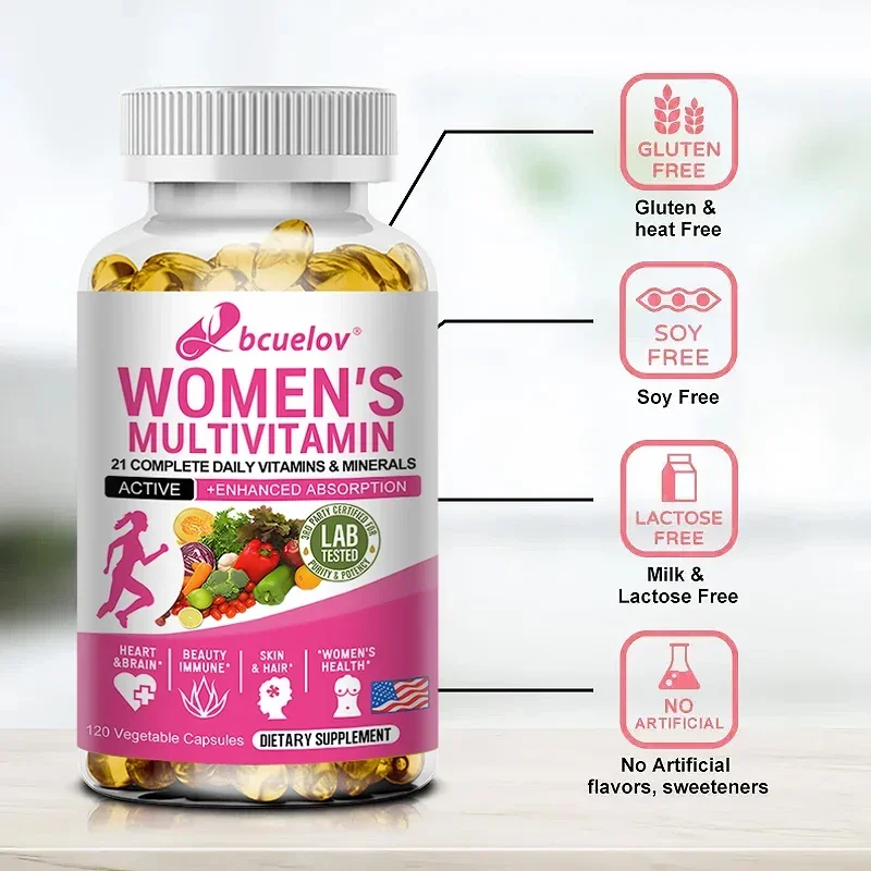 Multivitamin - Aids Nutrient Absorption, Heart Health Supports Strong Nails, Shiny Hair and Healthy Skin Dietary Supplement