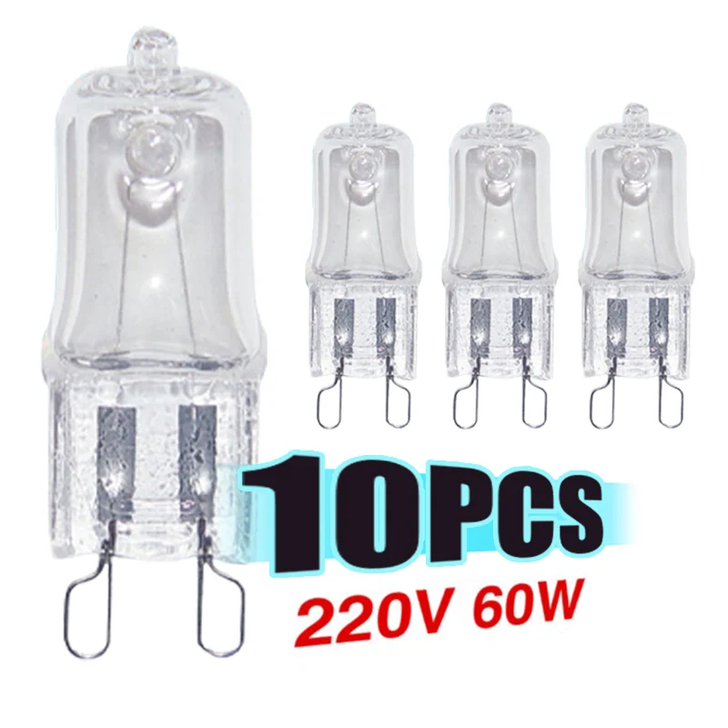 10 Pcs Oven Light Bulbs G9 Halogen High Temperature Light Bulbs Steamer Light 25w 28w 40w 60w Long Life Oven Light Bulbs