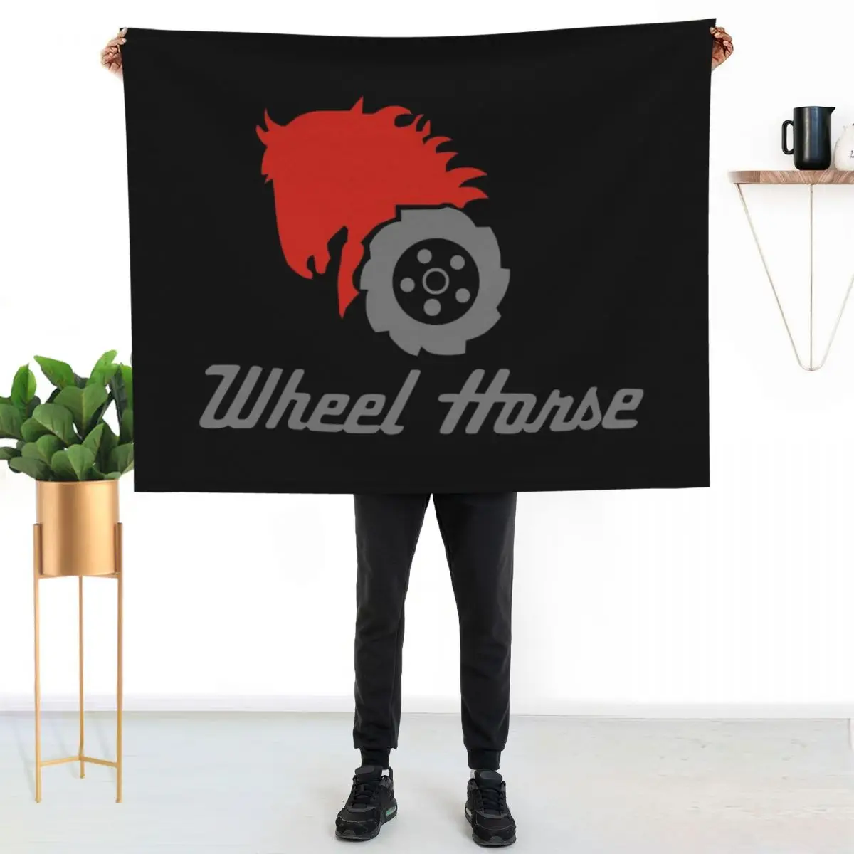 Wheel Legend Horse Throw Blanket Custom Heavy Hair Camping Cute Soft Blankets