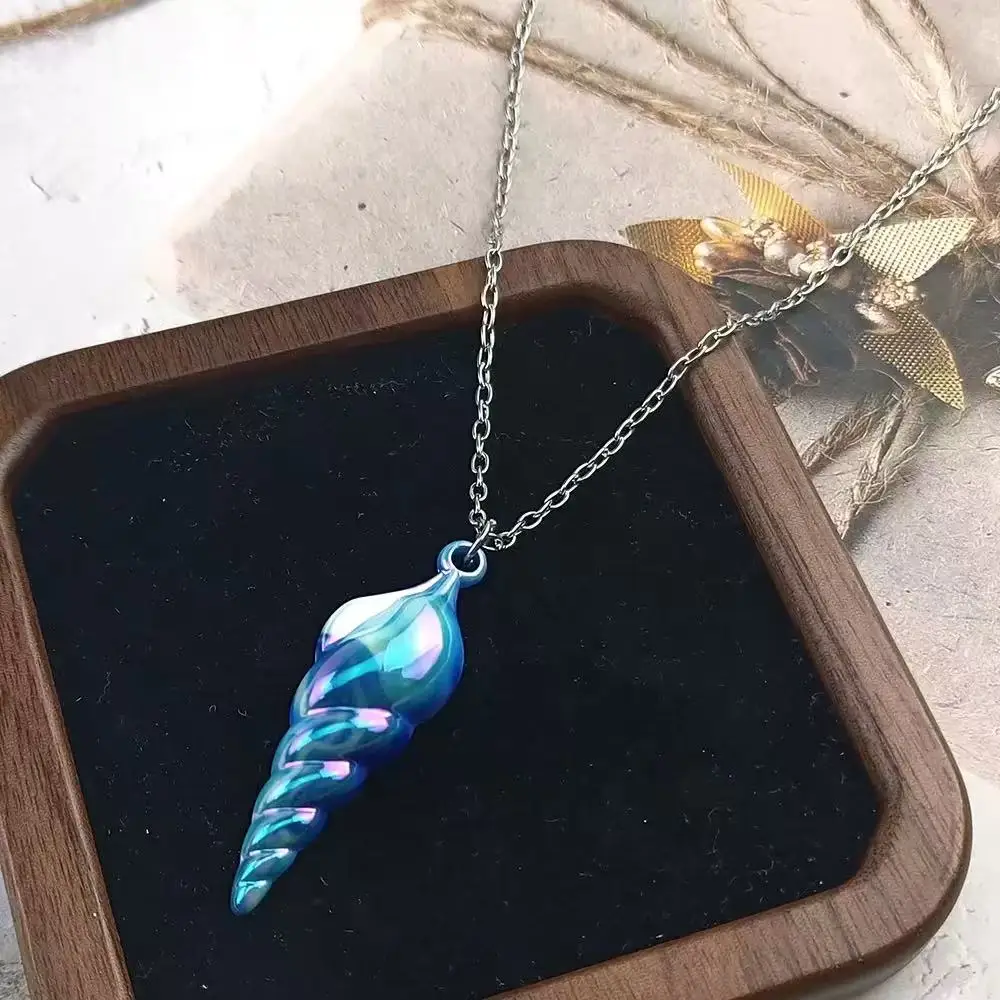 Game Stardew Valley Mermaid Necklace Cosplay Blue Choker Unisex Hip Hop Chain Fashion Party Prop for Clothes Gifts for Friends