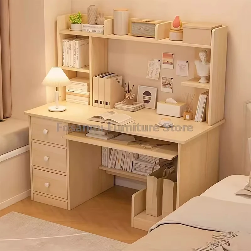 Универсальный компьютерный стол с ящиками для хранения и полкой, современный офисный стол, домашний игровой письменный стол для спальни, ПК, геймерские столы