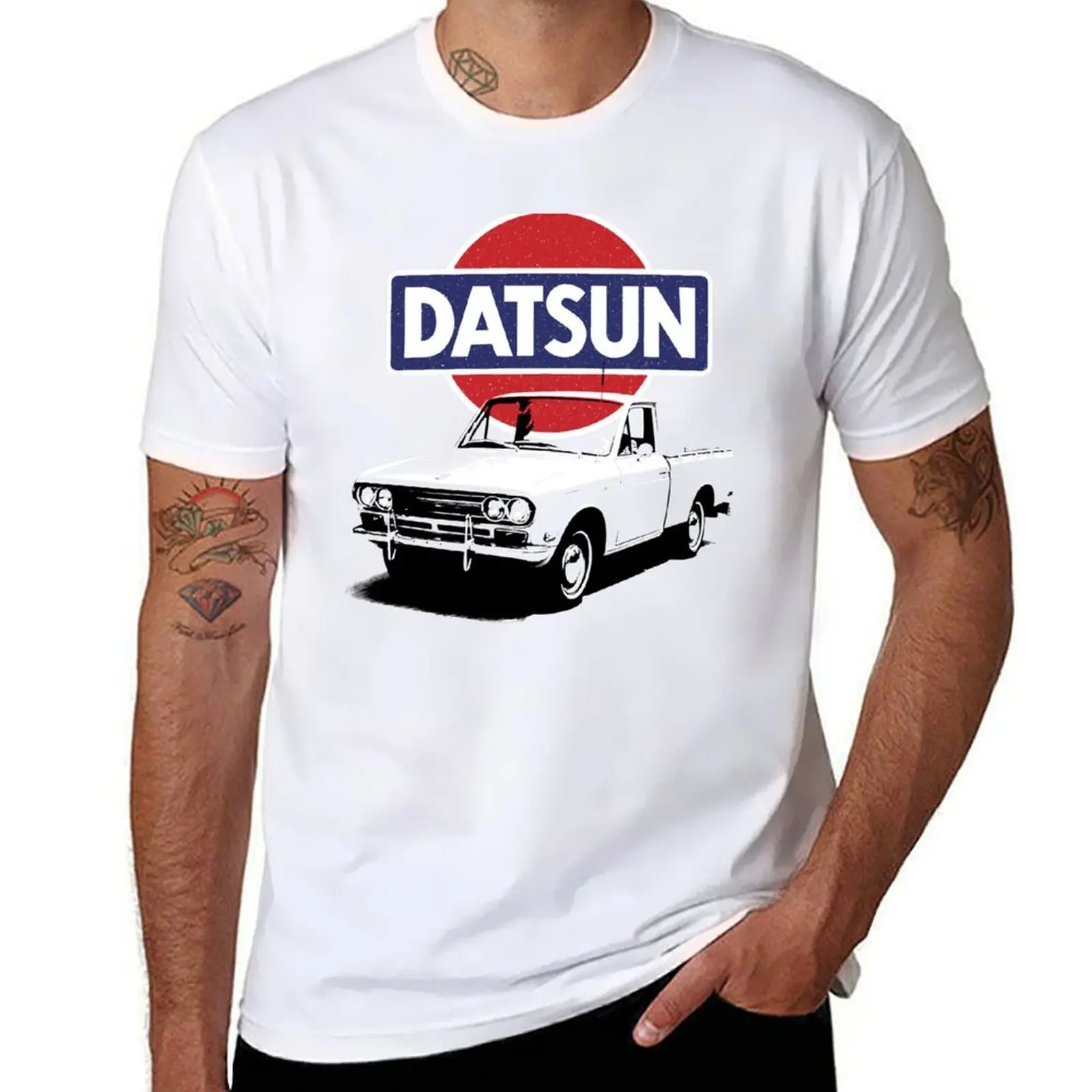 

Datsun Ute Pickup 521 1968-1972 Футболка с логотипом 2, мужская футболка, роскошная черная хлопковая футболка, однотонная мужская футболка в упаковке