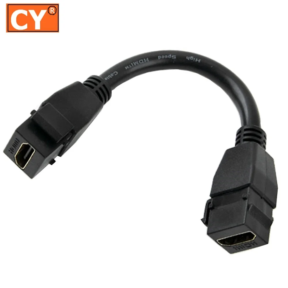 Keystone Jack Pigtail HDMI-Compatible Female To HD Female Module Connector Head F/F Adapter For Wall Extension Cable 4k Coupler