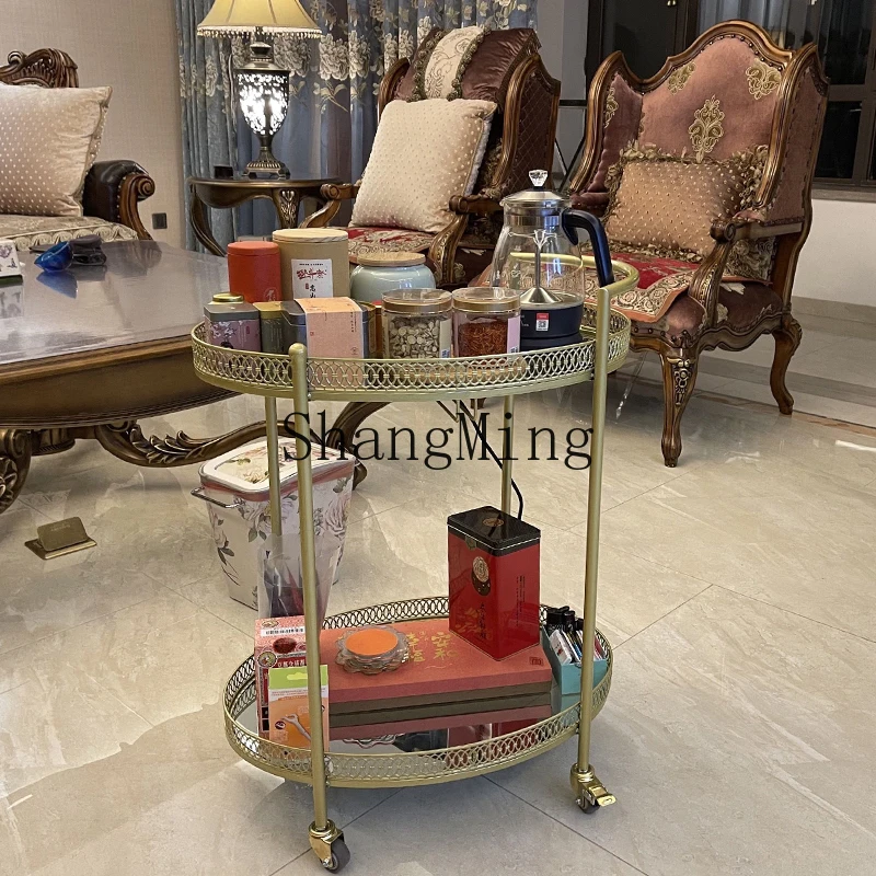 

SM household idle coffee table beauty salon trolley mobile side wine glass holder