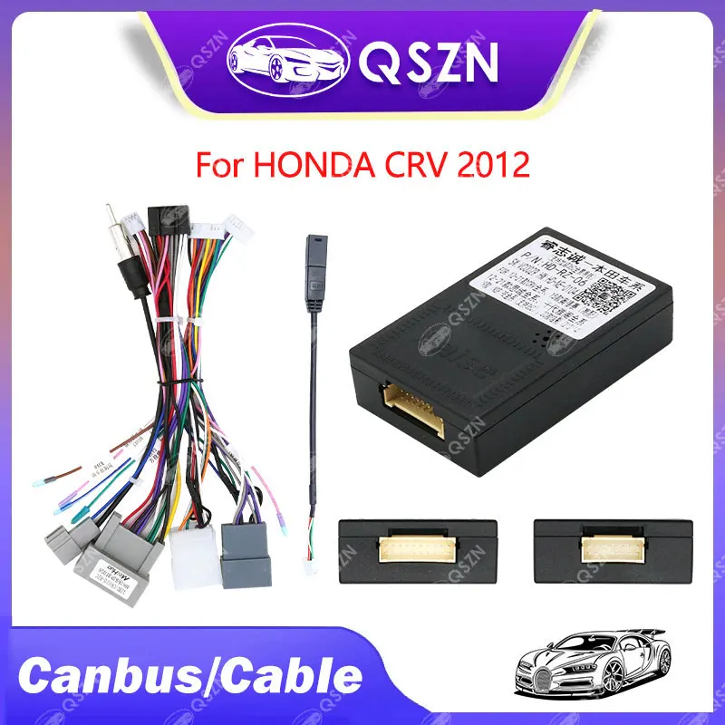 

Car Stereo Wire Harness Adapter Power Cable With Canbus Box For Honda CRV/Odyssey/CIVIC/Accord Car Radio Wiring Cable Harness