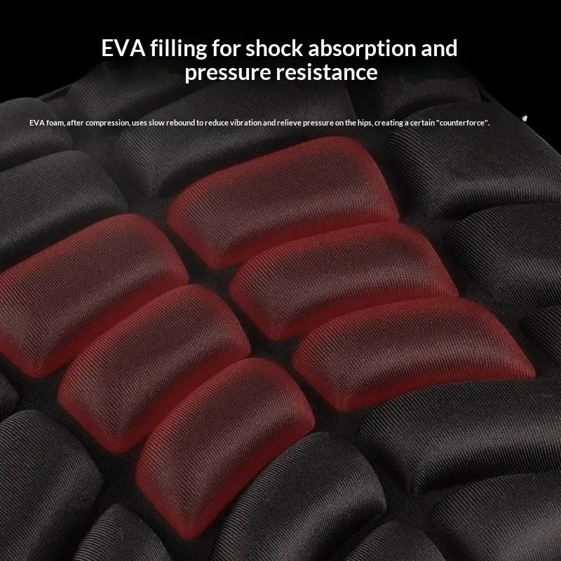 Durable 3D Gel Motorcycle Seat Pad 2pcs/set Comfort Breathable Universal Shock Absorbing Motorbike Seat Cushion Cover