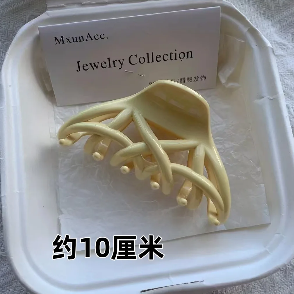 2 قطعة البولكا الكورية نقطة قوس هندسية مثلث الملتوية مشبك شعر كليب المرأة ذيل حصان كبير حامل القرش المشبك إكسسوارات الشعر #6