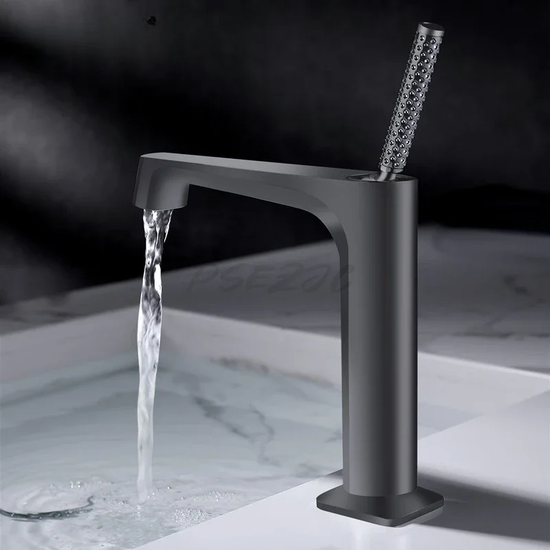 Single Handle Simple Stylish and Practical Copper Faucet Washbasin Faucet Hot and Cold Dual Control