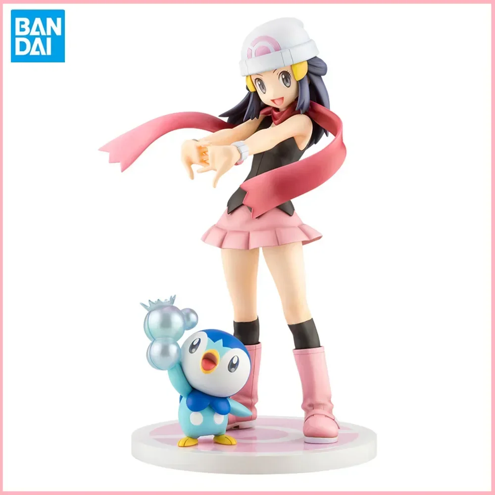 In Stock Original Pokemon Dawn with Piplup ARTFX J STATUE Anime Action Figure Collector PVC Toys Pocket Monster Model Gifts