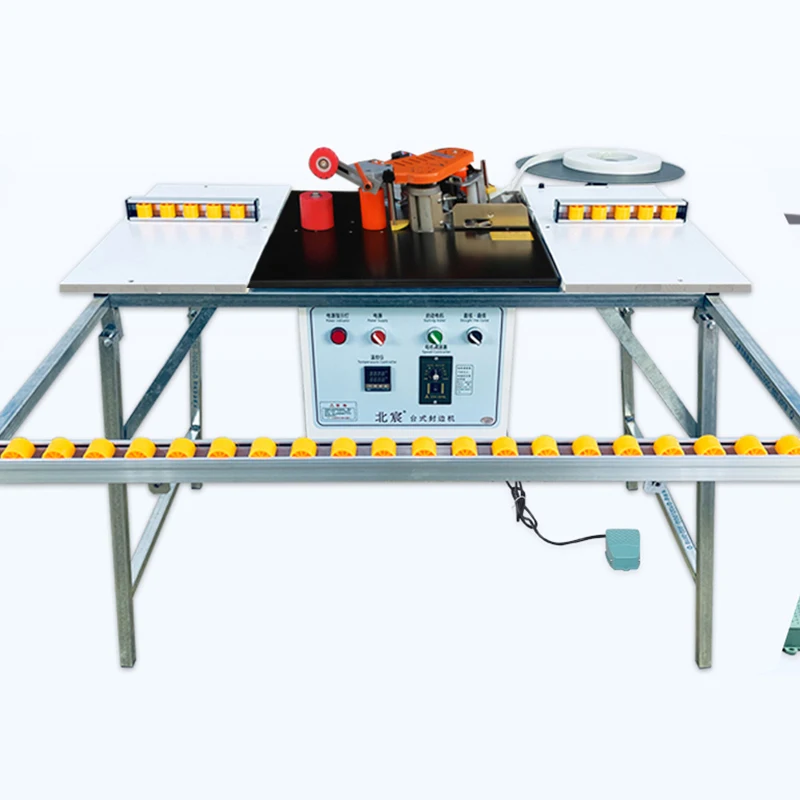 Portable 220V Double Side Gluing Woodworking Banding Machine Edge Bander for Wood Based Panels Machinery