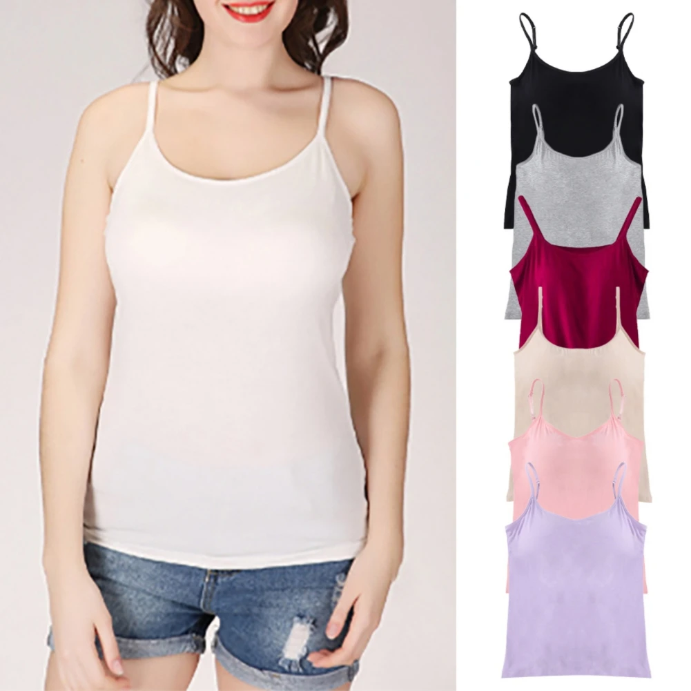 Women's tank tops Breathable Chest pad suspenders No steel rings bra Cups one Bottoming yoga No bra Sports underwear