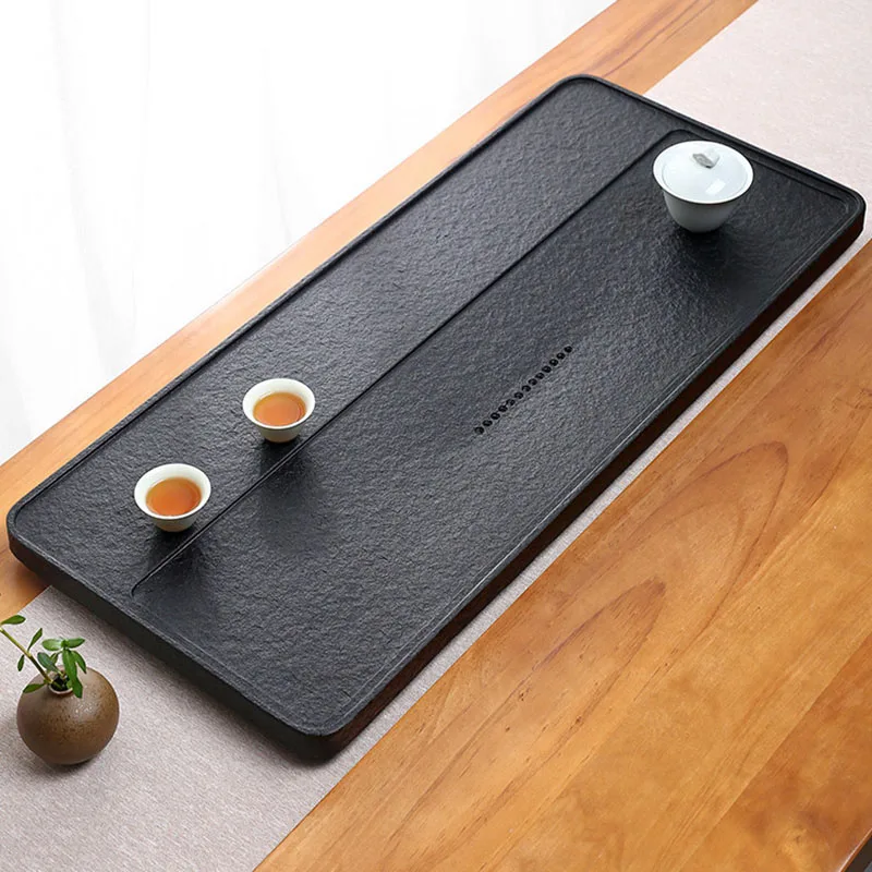 Nordic Office Tea Tray Accessories Table Marble Ceremony Hospitality Stone Tea Tray Rectangle Decorative Bandejas Home Products