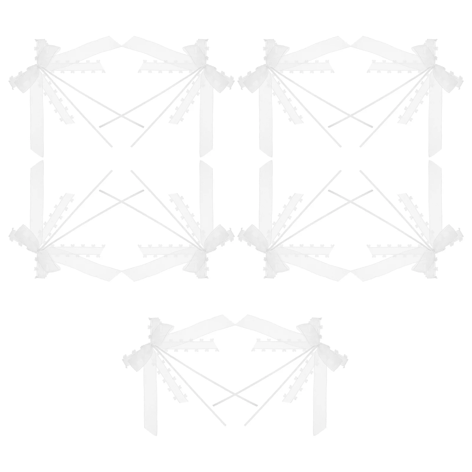 

10Pcs Heart Sheer Gauze Bows Wedding Car Door Handle Rearview Mirror Elegant DIY Decorations Wedding Bows Car Decorative Bow