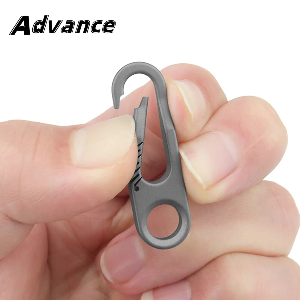 Titanium Alloy Key Chain Zipper Buckle DIY Accessories Keyring EDC Outdoor Tools