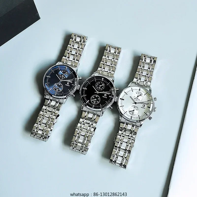 Casual simple fashion trend steel belt non-mechanical men's watch