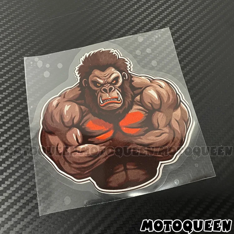 Motorbike Motorcycle Fairing Helmet Body Engin Tank Pad Decoration Gorilla Fitness Muscle Decals Stickers Car Styling Biker