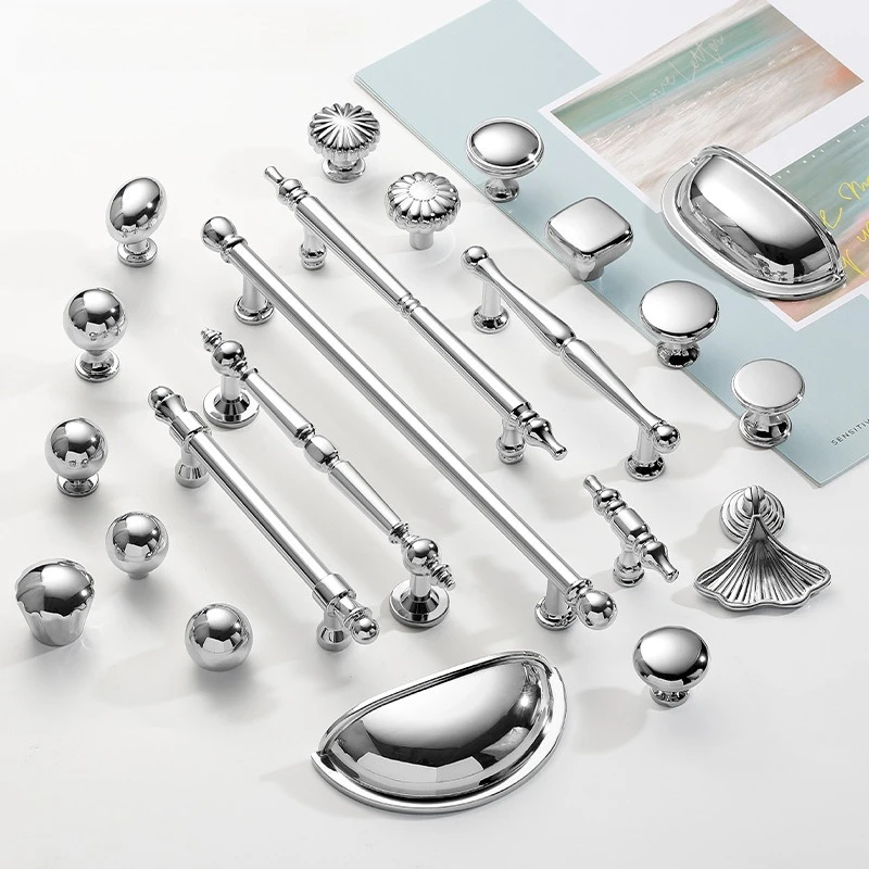 Guangluo French-style Cabinet Door Handles Minimalist Luxury Cabinet Kitchen And Drawer Single-hole Wardrobe Handles Furniture H