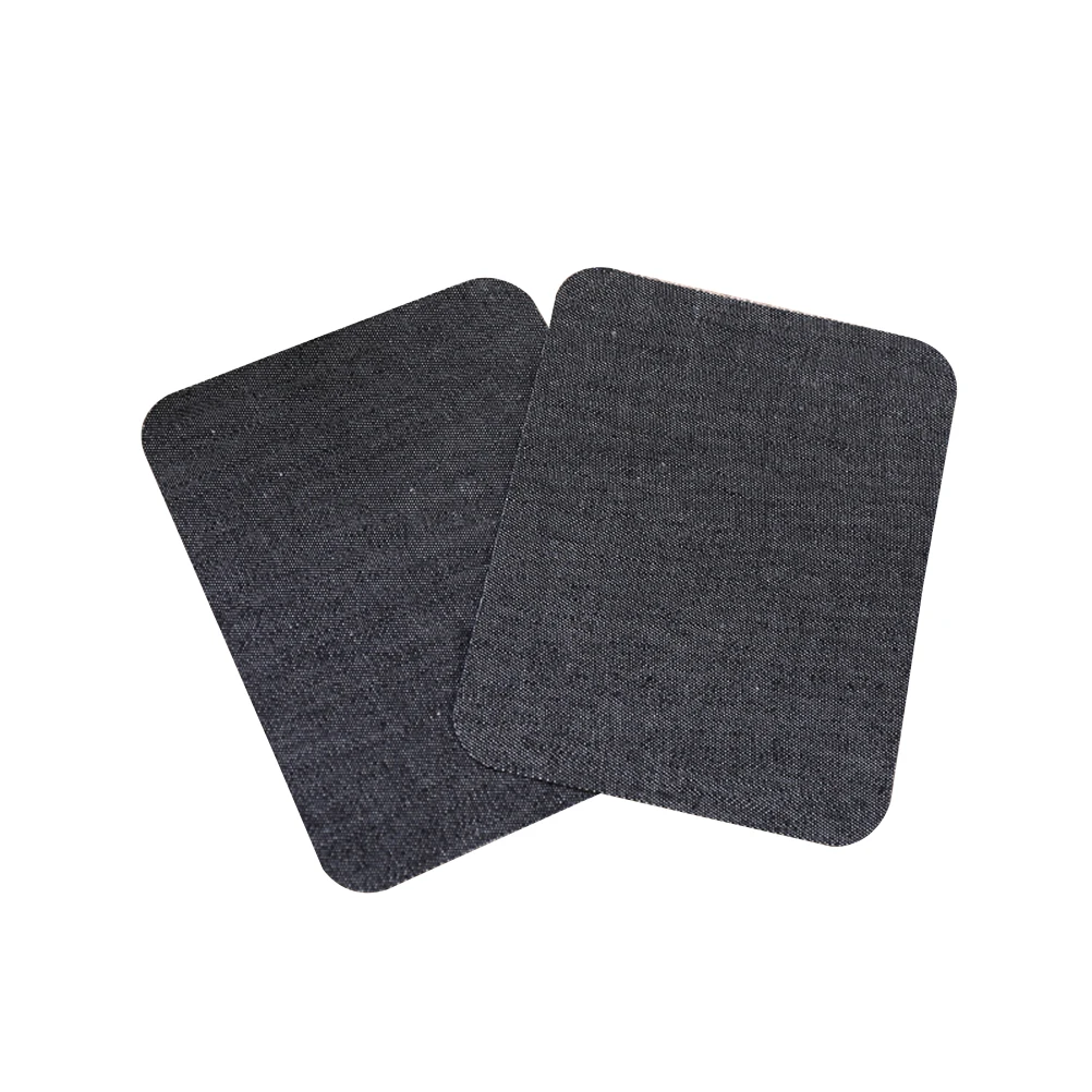 

1 Pair of Sweaters Shirt Elbows Patch Knee Patches For Jeans Iron On Knee Patches Square Denim Patch (Black)