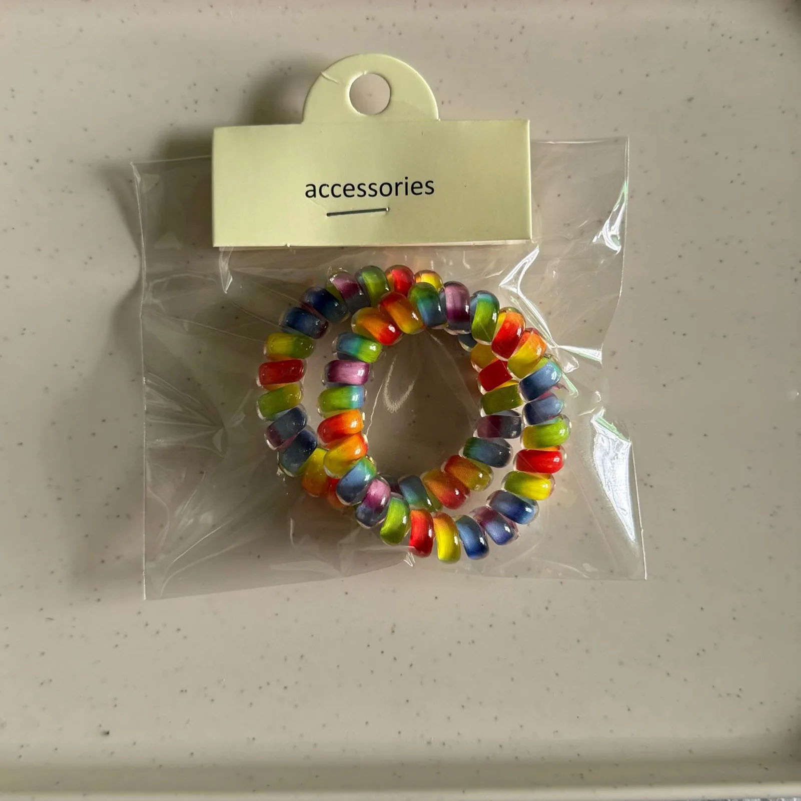 2 Stück Spiral-Haargummis für Frauen, Buntes Haargummi-Set mit Meerjungfrauen-Farbdesign, Elastische Haarbänder für Damen und Mädchen, Täglicher Gebrauch