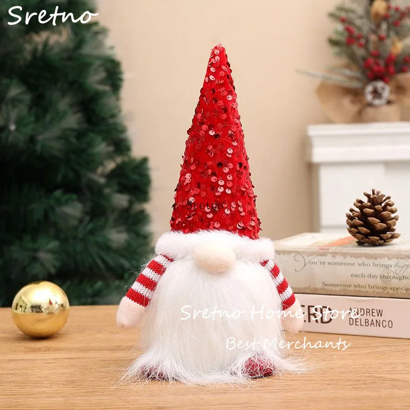 

SRETNO Christmas Decorations 2025 Faceless Old Man Doll Desktop Creative Window Display Christmas Supplies Cartoon Doll kerst