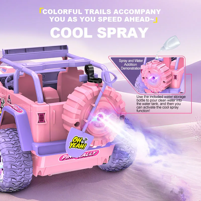 

Автомобиль с дистанционным управлением в масштабе 1:16 с прохладным освещением, звуковыми эффектами и противотуманными эффектами, адаптируемым к различными террасами.