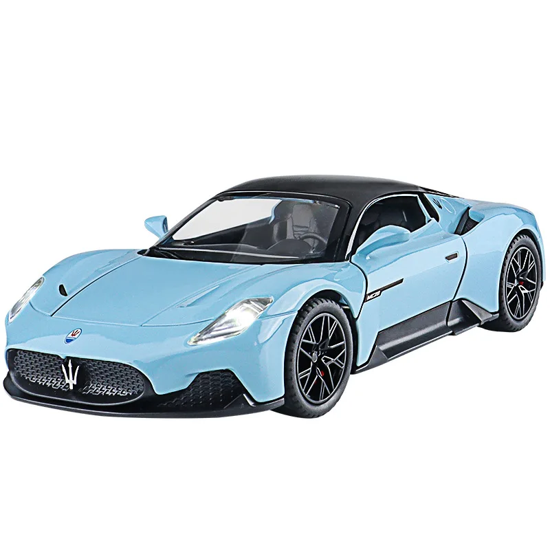 1:22 Scale Mc20 Sports Car Model Toy Diecast Metal Pull Back Simulation Sound Light Luxury Cars Models Collection Ornaments